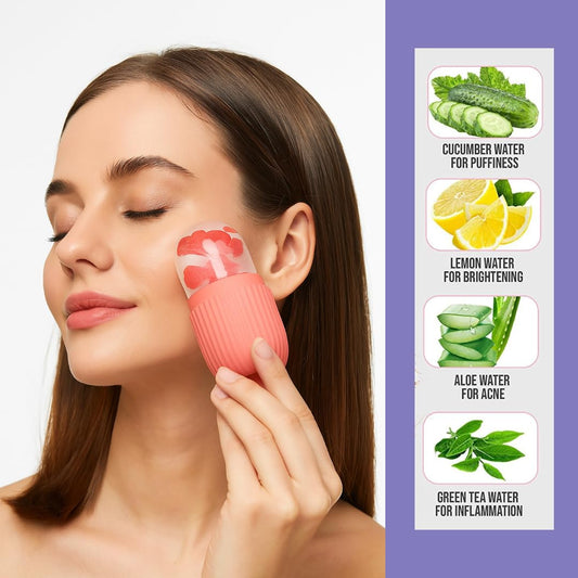 Vyra Cryo-Contour Ice Cube | Ice Face Roller Silicone Facial Cube for Eyes Neck Massage Remove Dark Circle Pore Shrink Face